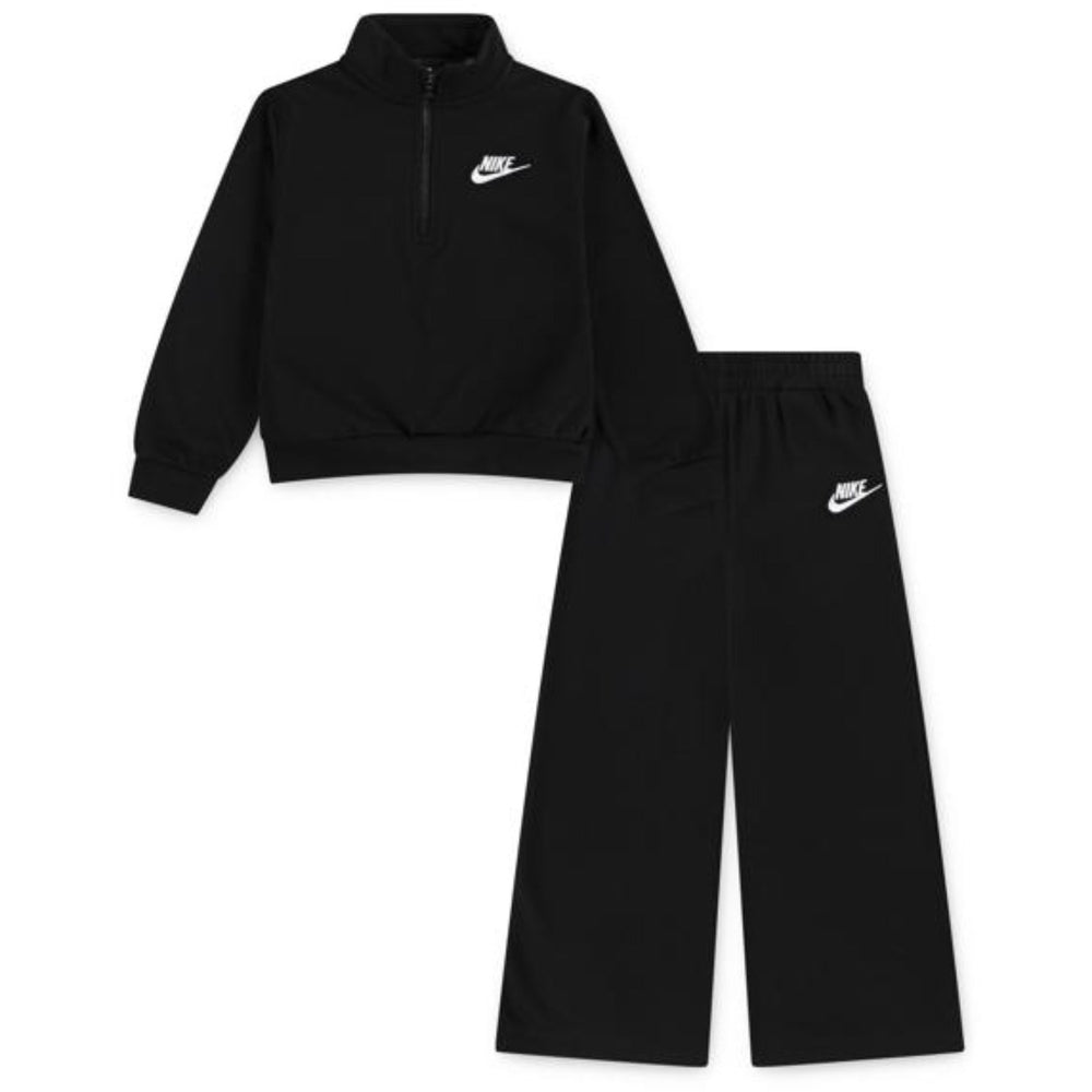 Køb NIKE Black Wide Leg Club Fleece Sæt