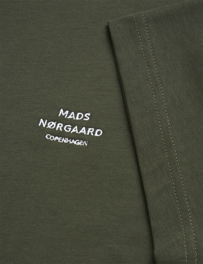 Mads Nørgaard - Copenhagen Cotton Jersey Frode Emb Logo Tee Olive night