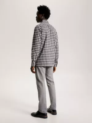 Camisa de flanela xadrez de corte regular