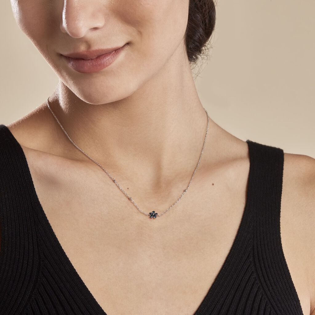Collier Argent Laldilon Oxydes De Zirconium