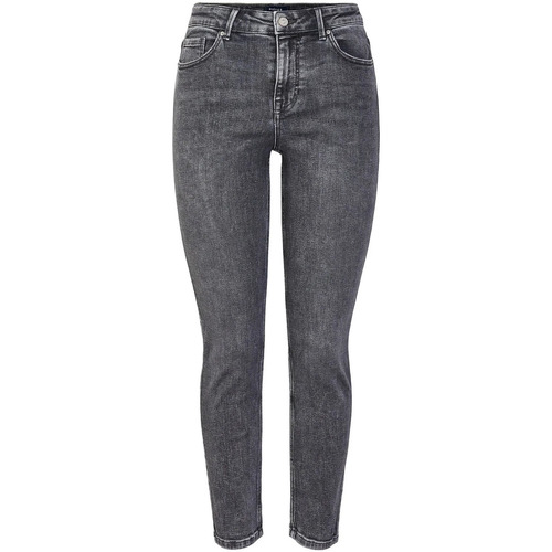 Pieces - Vaqueros pitillo talle alto gris Gris