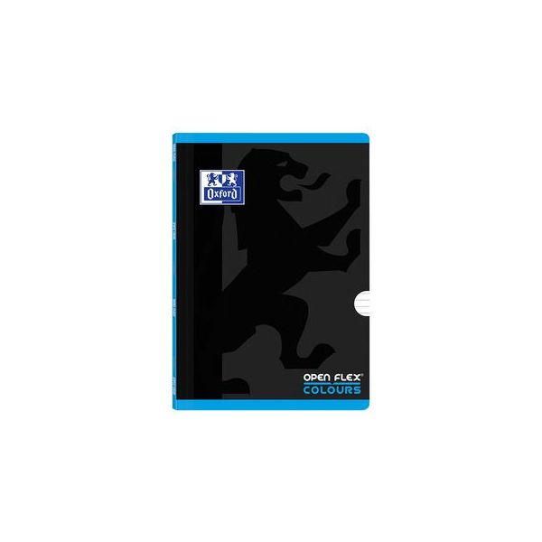 Oxford Caderno Agrafado Openflex Colours A4 48 Folhas, Pautado Preto/turquesa