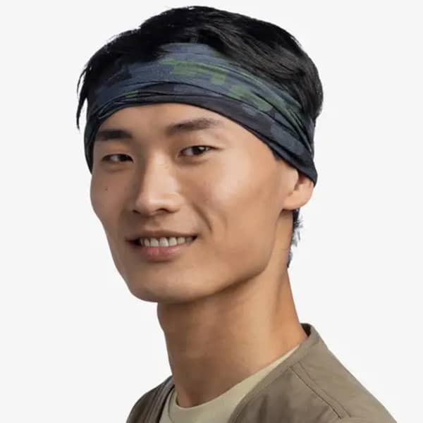 Bandeau cache cou randonnée BUFF COOLNET UV ANGLER ENOB STEEL