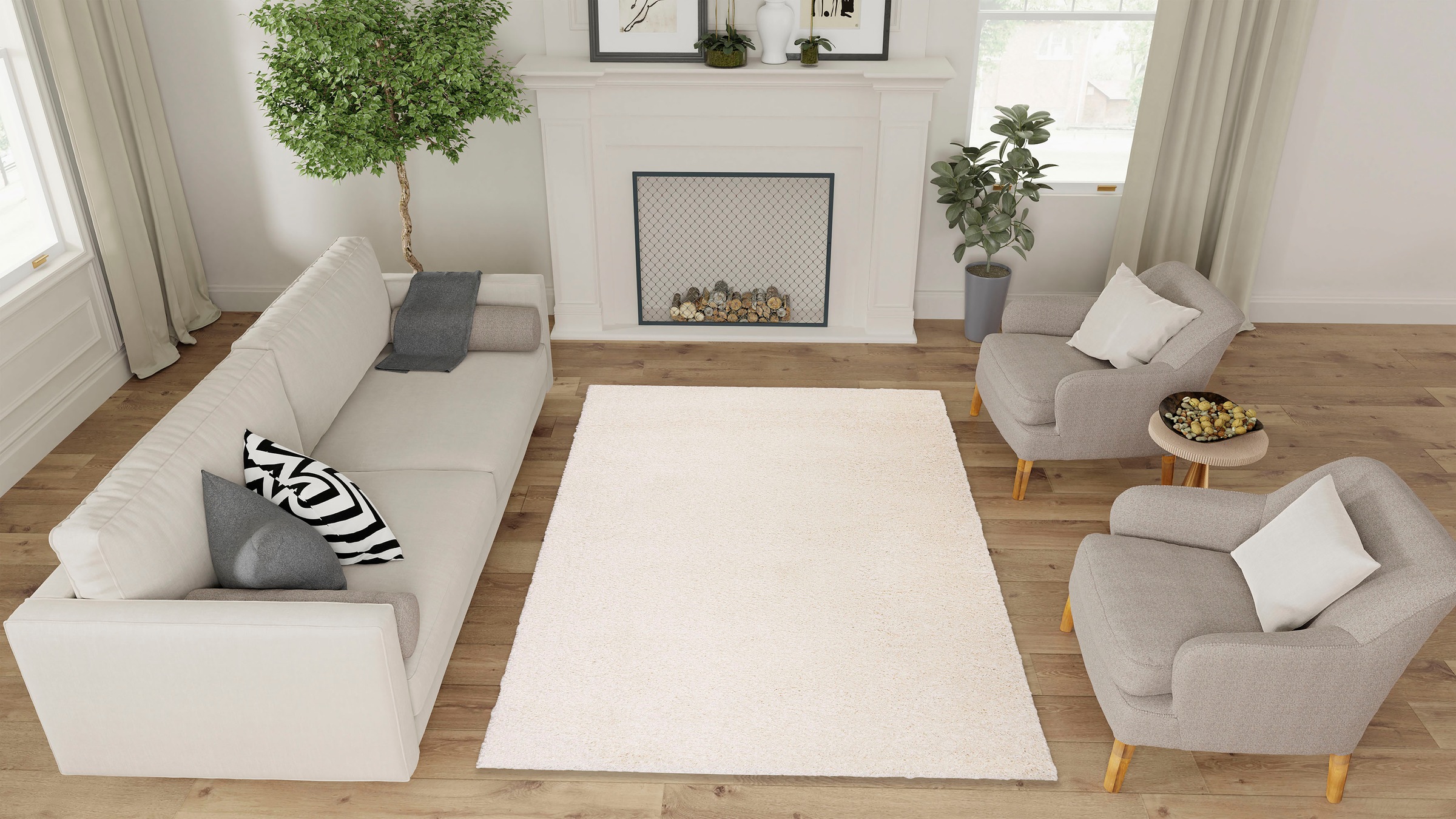 Bruno Banani Hochflor-Teppich »Shaggy Soft« rechteckig 30 mm Höhe gewebt, Uni Farben, besonders weich und kuschelig, Kundenliebling