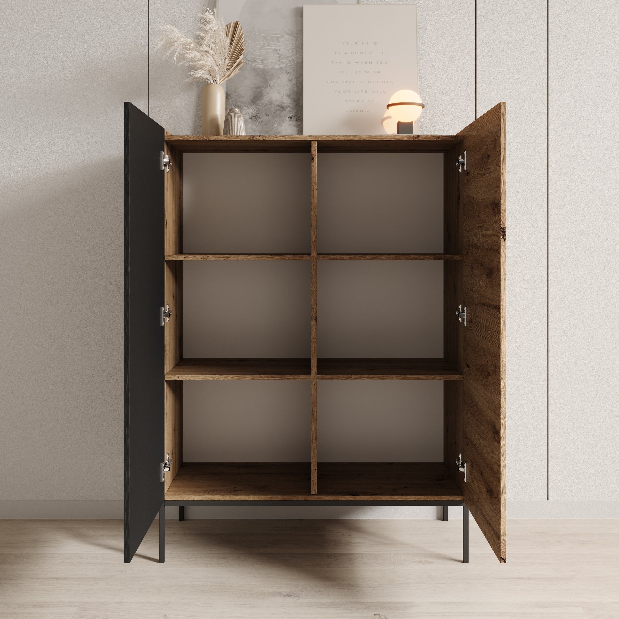 Meubella - Capri - Dressoir - Eiken - 100 cm