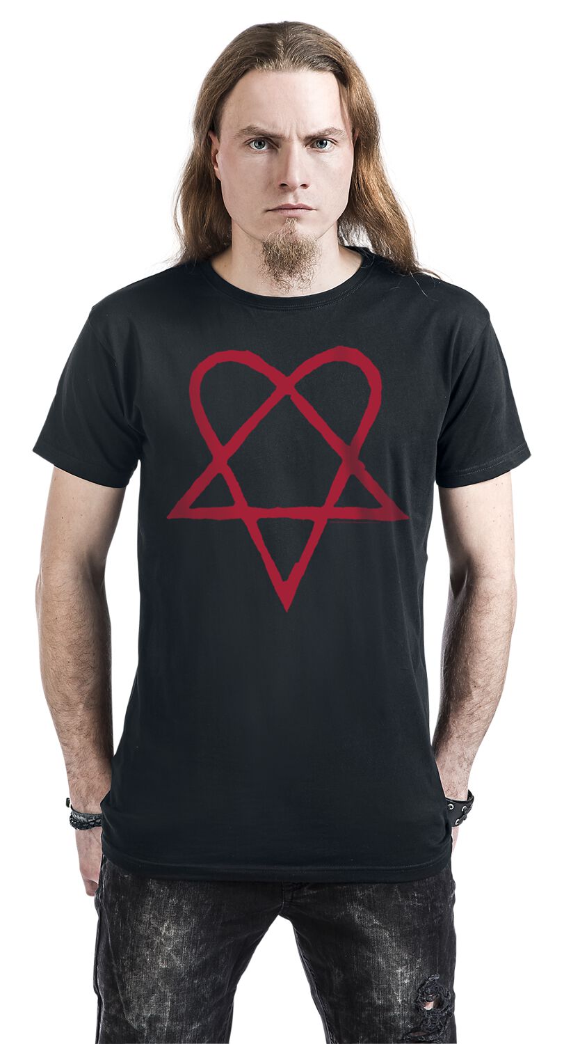Dark Red Heartagram | HIM T-Shirt Manches courtes