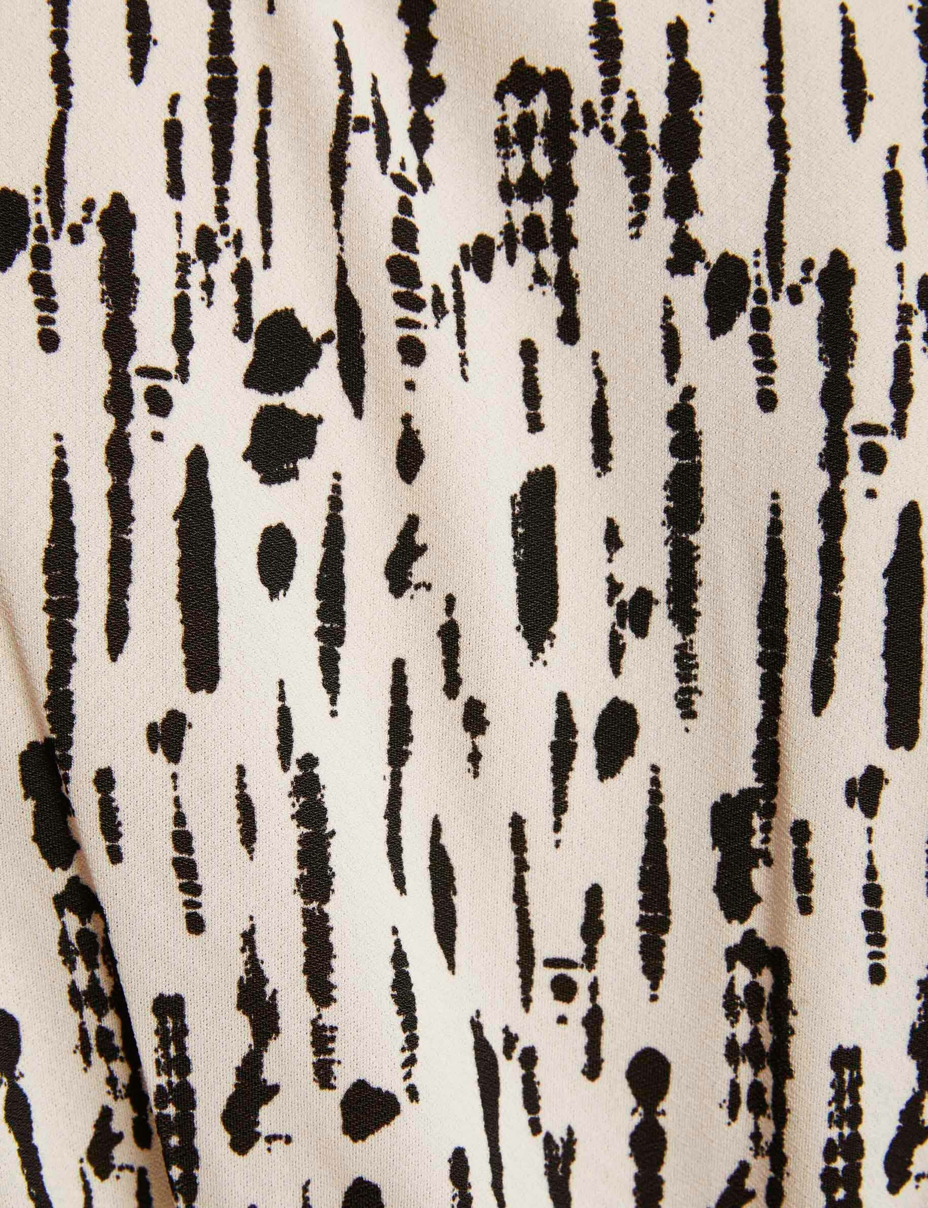T-shirt manches longues imprimé abstrait multico femme - multico