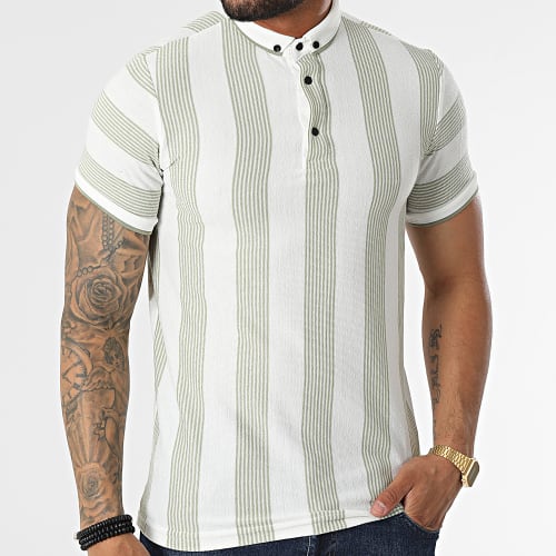 Polo Manches Courtes 1823 Vert Blanc