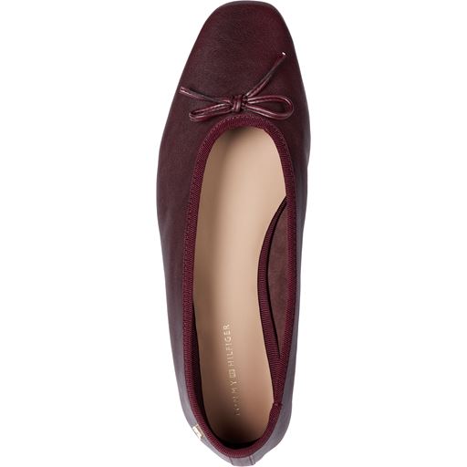Tommy Hilfiger Monogram Ballerinasko, Burgundy Velvet, 42
