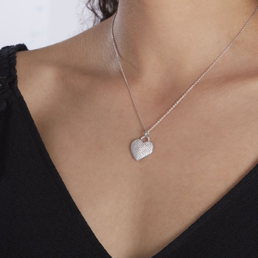 Collier Achilles Argent Blanc Oxyde De Zirconium