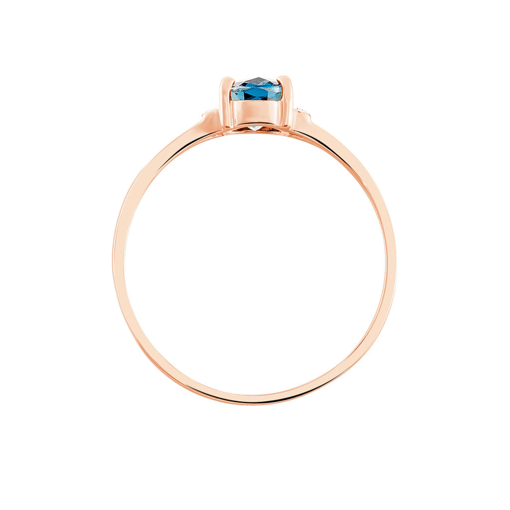 Bague Mathilde Or Rose Topaze Et Oxyde De Zirconium