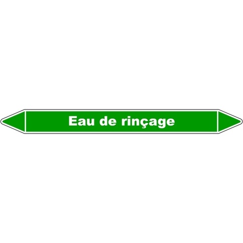 Marqueur de tuyauterie - Eau de rinçage - Vinyle laminé