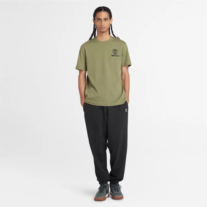 T-shirt à motif pour homme en vert