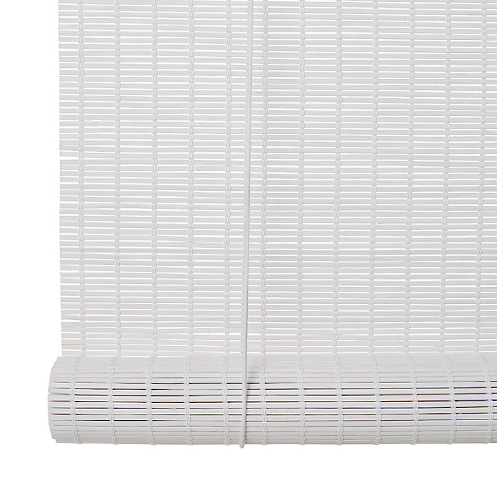 Store enrouleur bambou Colours Java blanc 180 x 180 cm