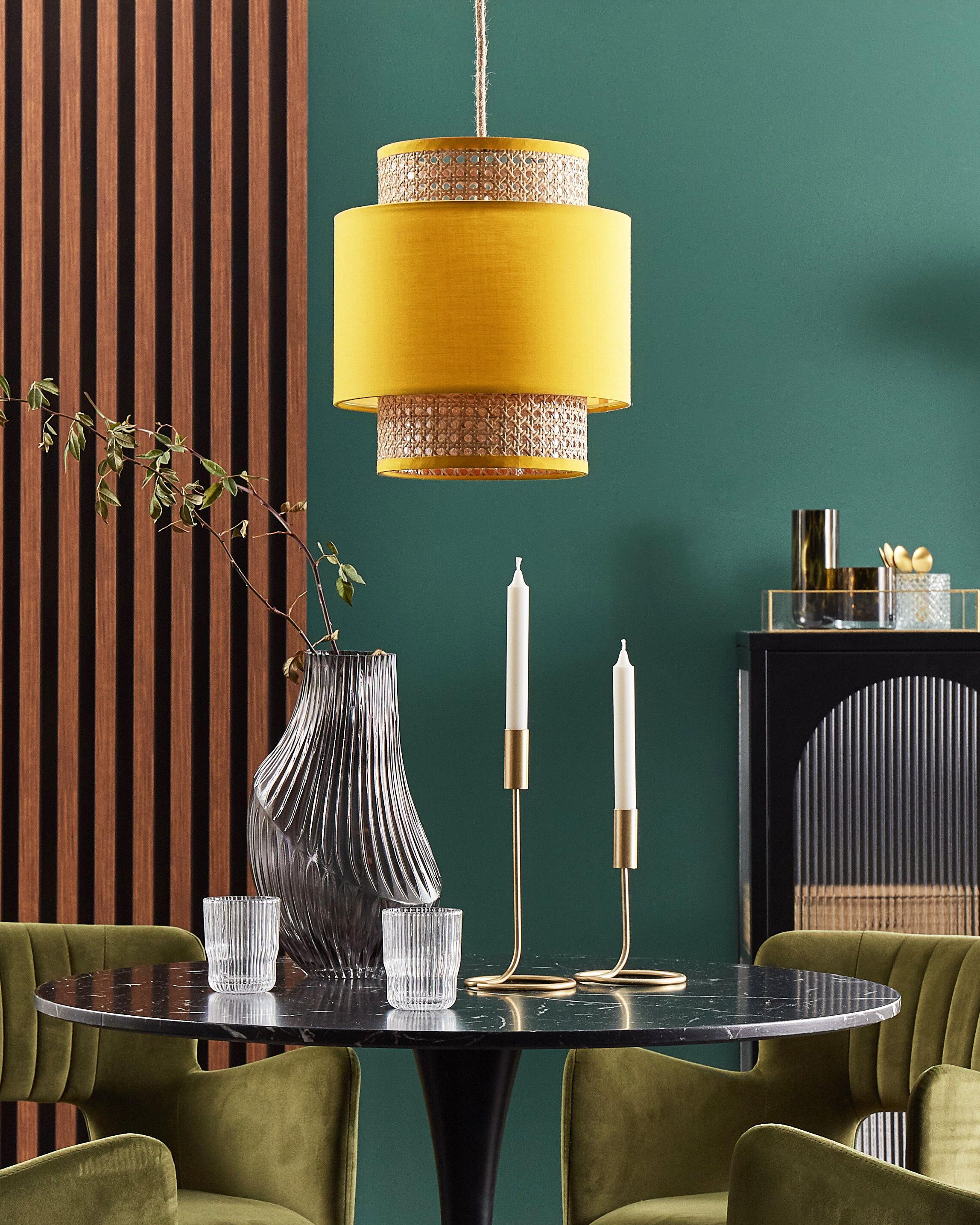 Hanglamp BOERI Rotan Mosterdgeel