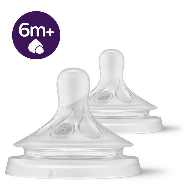 Lot de 2 Tétines Natural 6 Mois + - AVENT