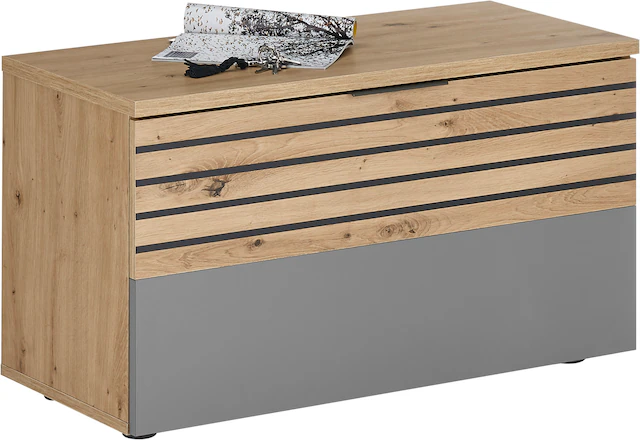 HBZ Schuhbank »Milan Garderobenbank, BxHxT 85x45x38 cm« 1 Stk. tlg. Mit 1 Klappe und 2 Fächer, belastbar bis 50 kg