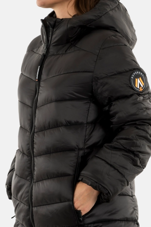 Doudounes superdry hooded fuji mid padded 02a black