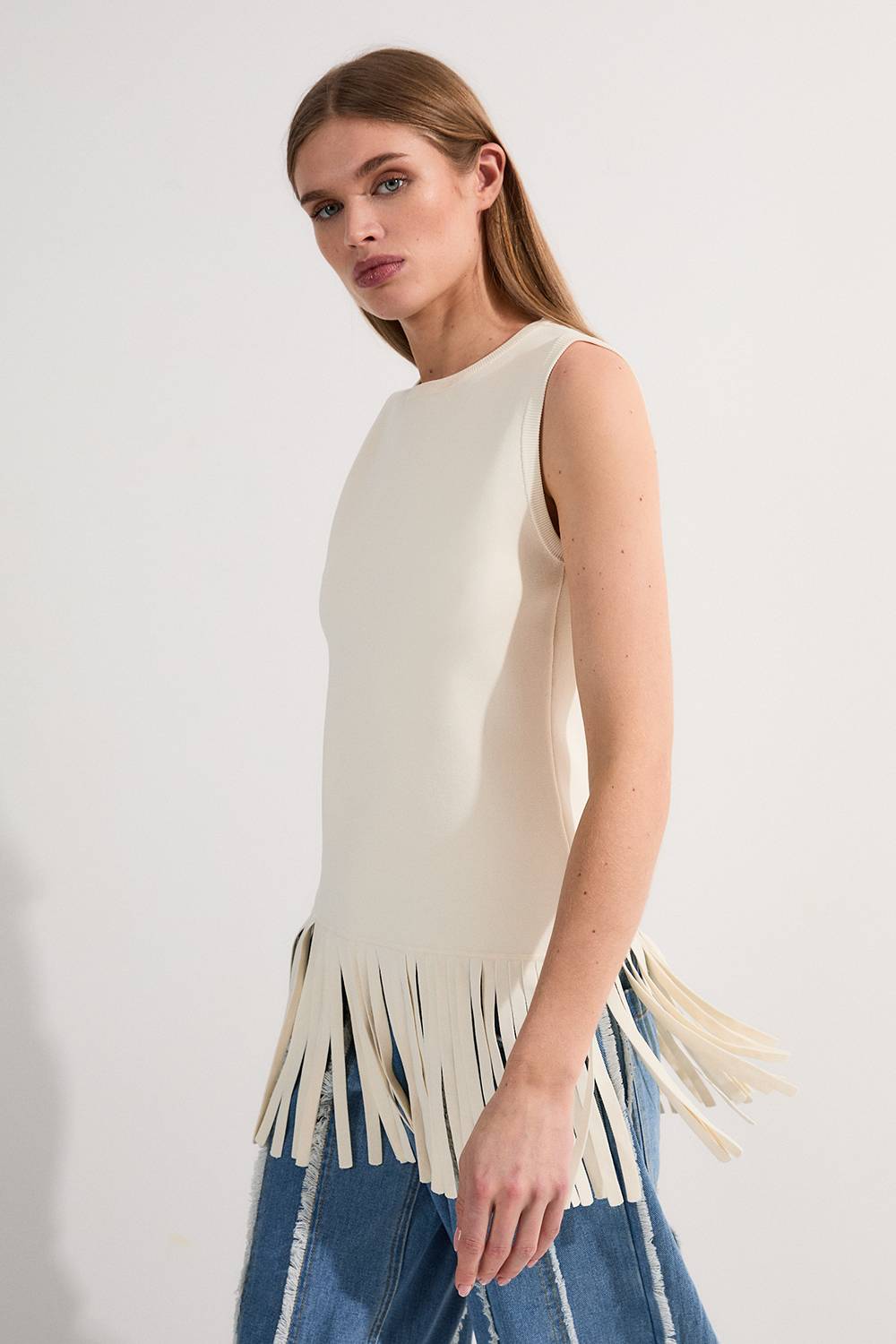 KarenMillen Haut en maille à pompons
