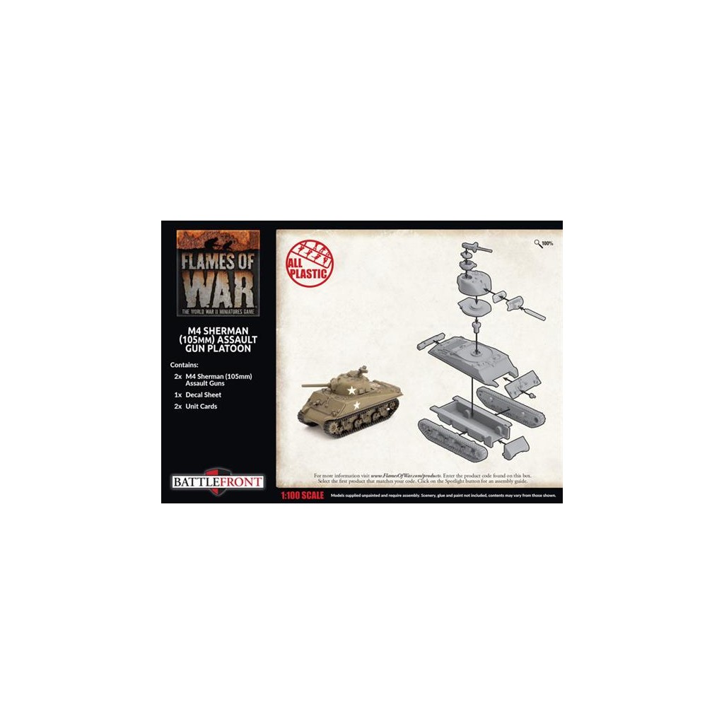 Flames of War - M4 Sherman (105mm) Assault Gun Platoon