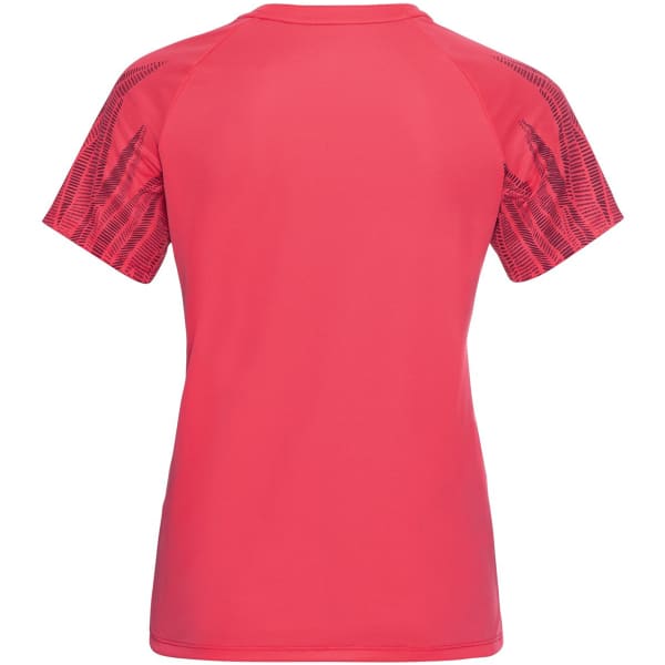 ODLO ESSENTIAL PRINT GRAPHIC S/S CREW NECK W PARADISE PINK