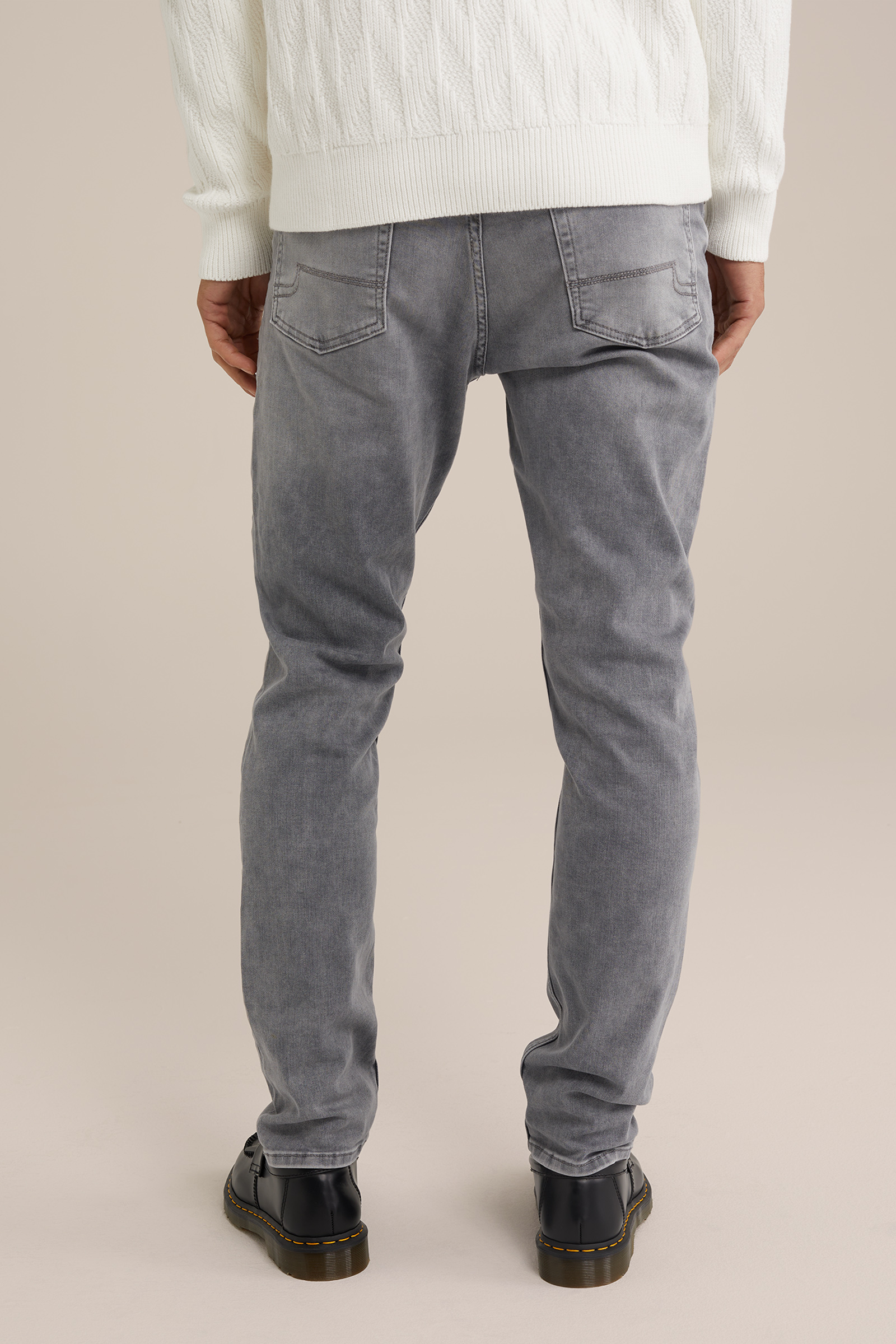 slim fit jeans van jog denim Blue Ridge Lichtgrijs
