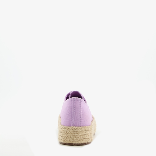 Blue Box lila dames sneakers met jute zool