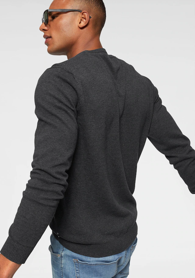 Jack & Jones Rundhalspullover »JJEBASIC mit Rundhals, ideal für Job und Freizeit«, unifarben, modisch, slim fit, Baumwolle, Rundhals