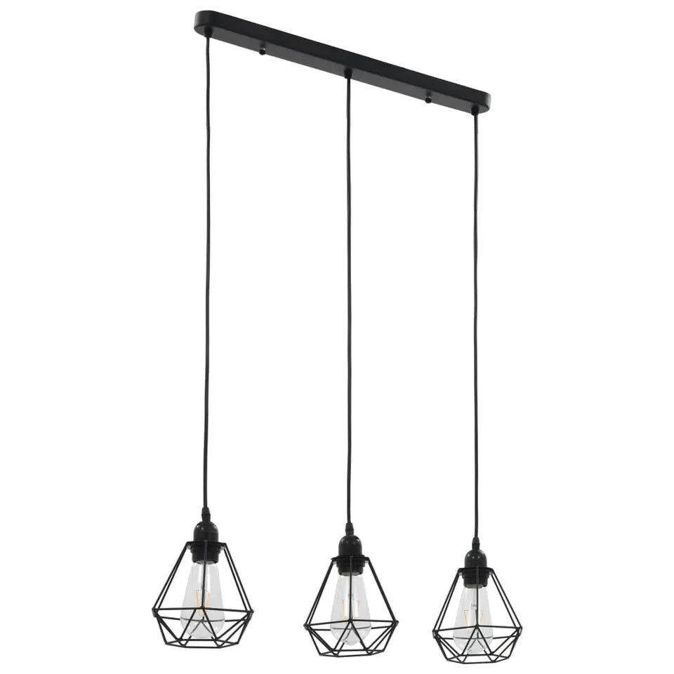 vidaXL - Plafondlamp - Zwart - Metaal