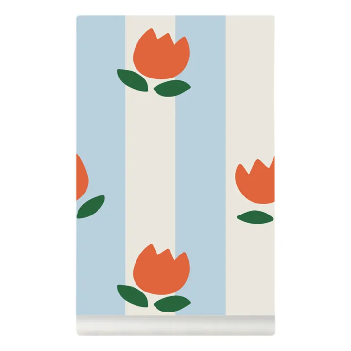 Mathilde Cabanas Papier-peint Tulipes | Orange