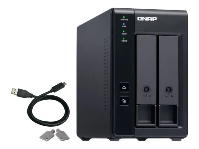 QNAP TR-002 - Harddisk-array - 2 bays (SATA-600) - USB 3.1 Gen 2 (ekstern)