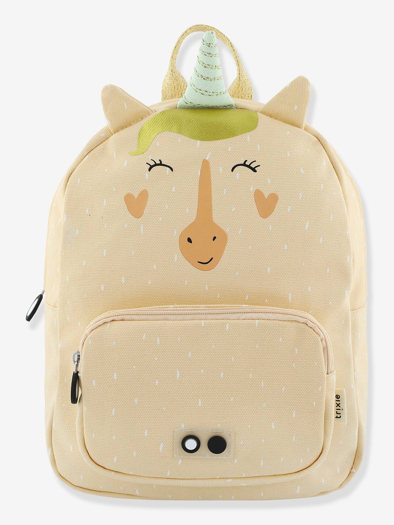 Mochila TRIXIE com estampa de animais, amarelo escuro, lisa.