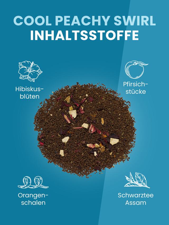 Cold Brew Schwarzer Tee, Pfirisch, lose, 100 g