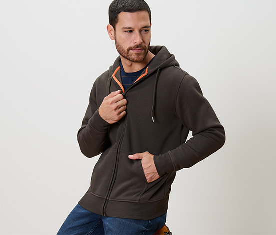 Kapuzenjacke, braun