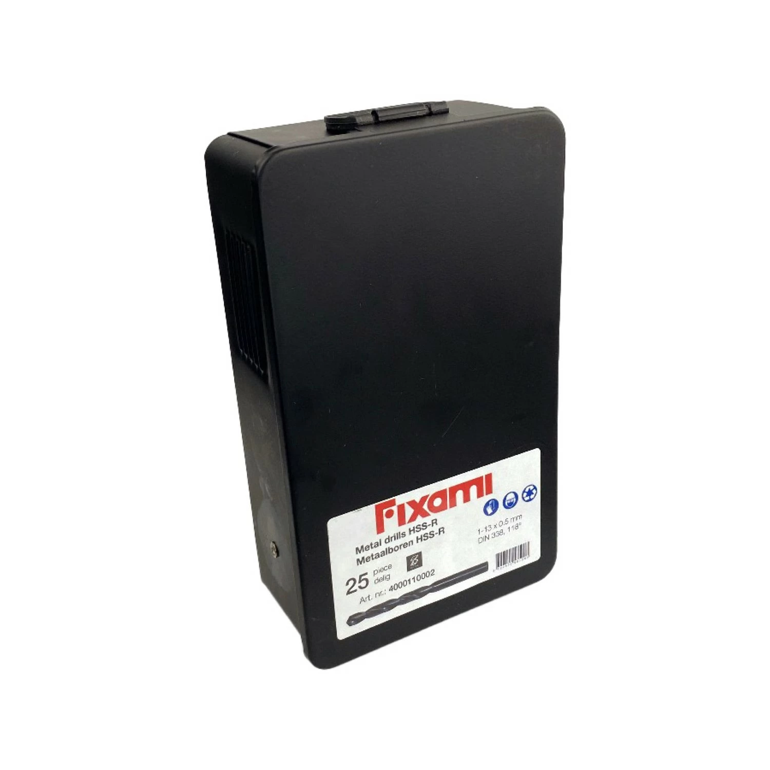 Fit-to-Fix 4000110002 25-delige Uni Metaalborenset DIN338 - HSS-R - 1-13mmx0.5cm