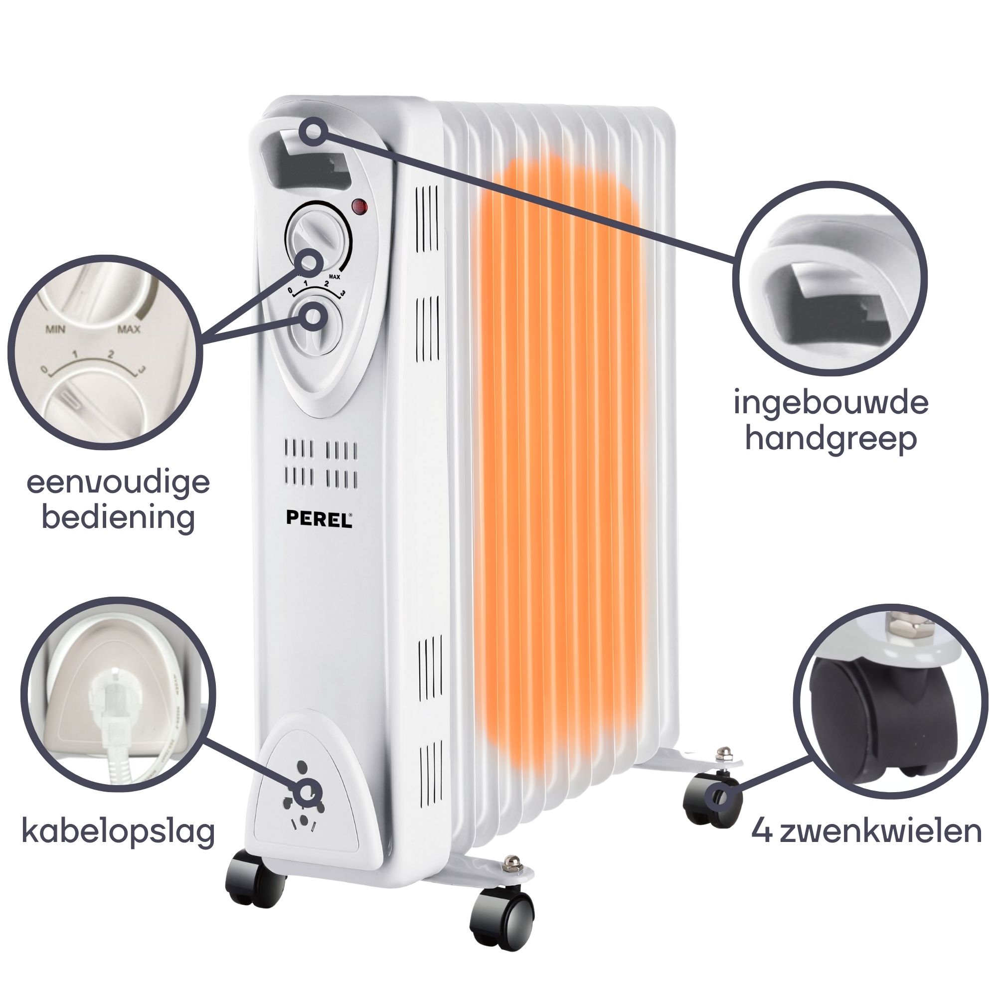 Perel olieradiator - 2500 watt