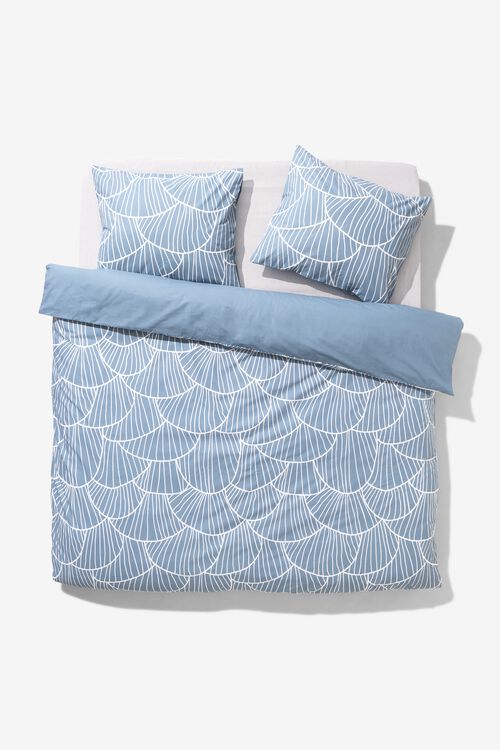 housse de couette en coton doux 240x200/220 champignons bleu