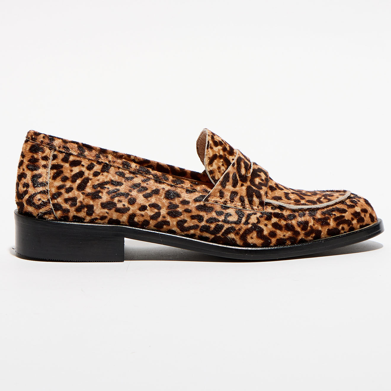 Apologie Mocassins en Cuir façon poulain Juliette léopard