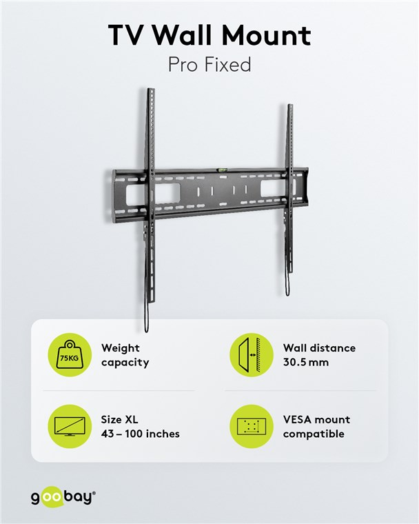 Pro Fixed TV Wandhalterung VESA Fernseher Halterung 43