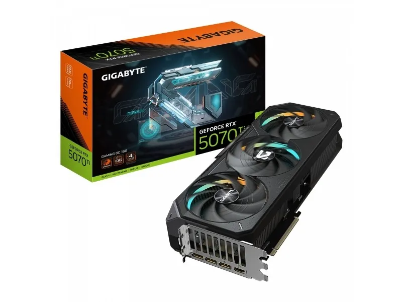 Gigabyte GeForce RTX 5070 Ti GAMING OC 16G - Grafikkort - GeForce RTX 5070 Ti - 16 GB GDDR7 - PCI Express 5.0 - 3 x DisplayPort, HDMI