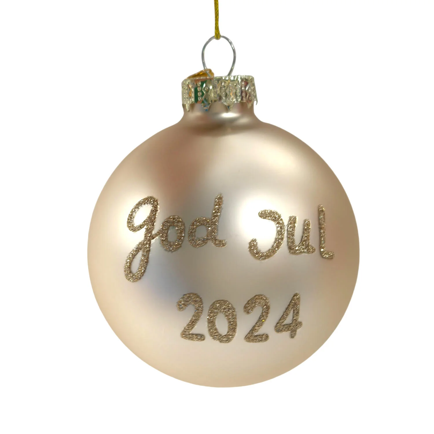Det Gamle Apotek  Årsjulekugle - Champagne