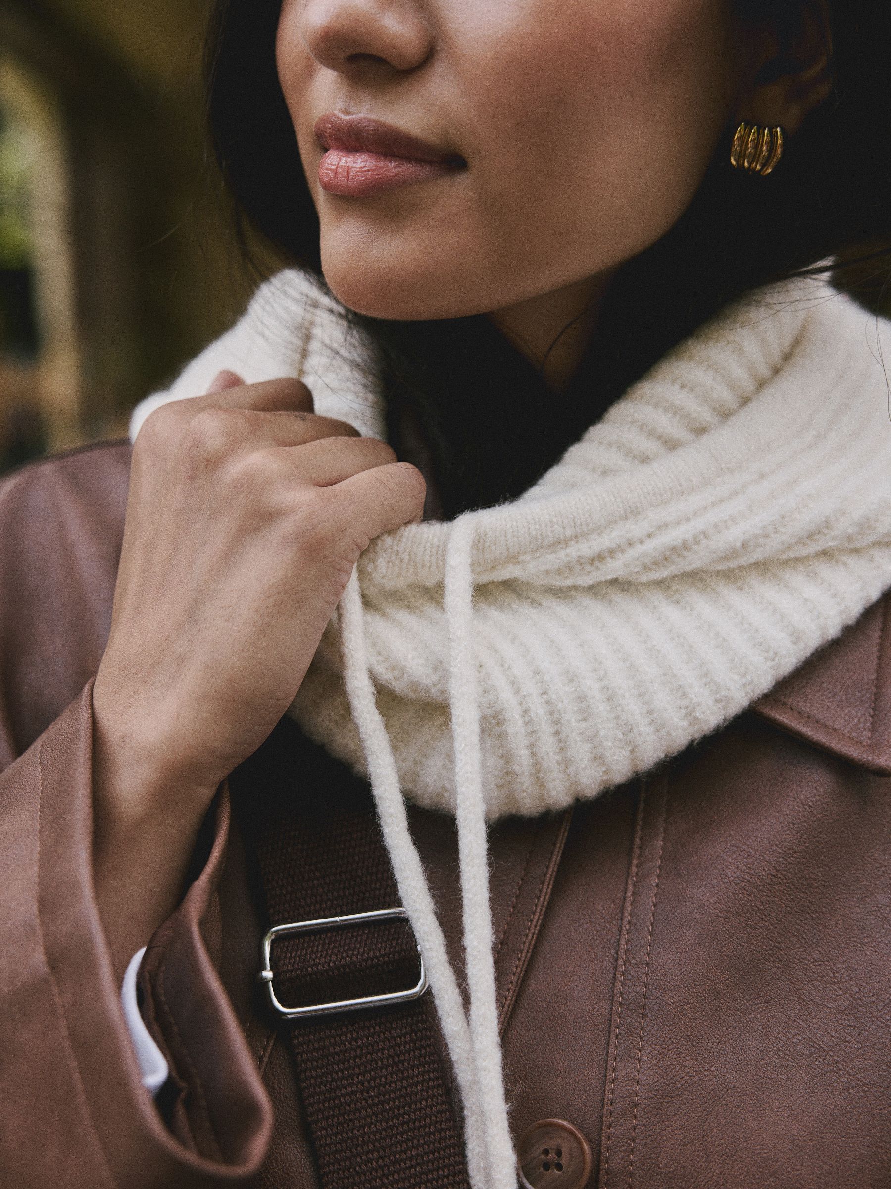 Crème - Ribbed Bonnet Hat