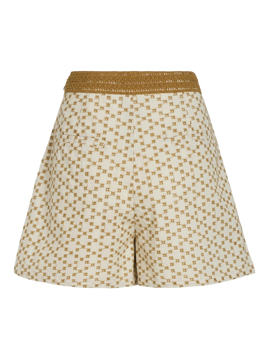 VILA<br>Shorts bordados de cintura alta