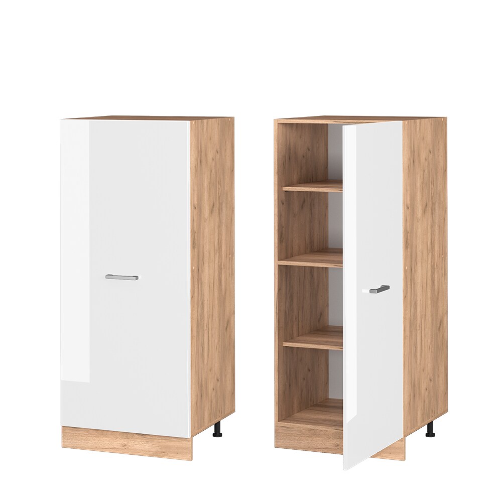 Vicco Backofenumbauschrank Küchenschrank Küchenzeile R-Line 60 cm Eiche Weiß große Tür