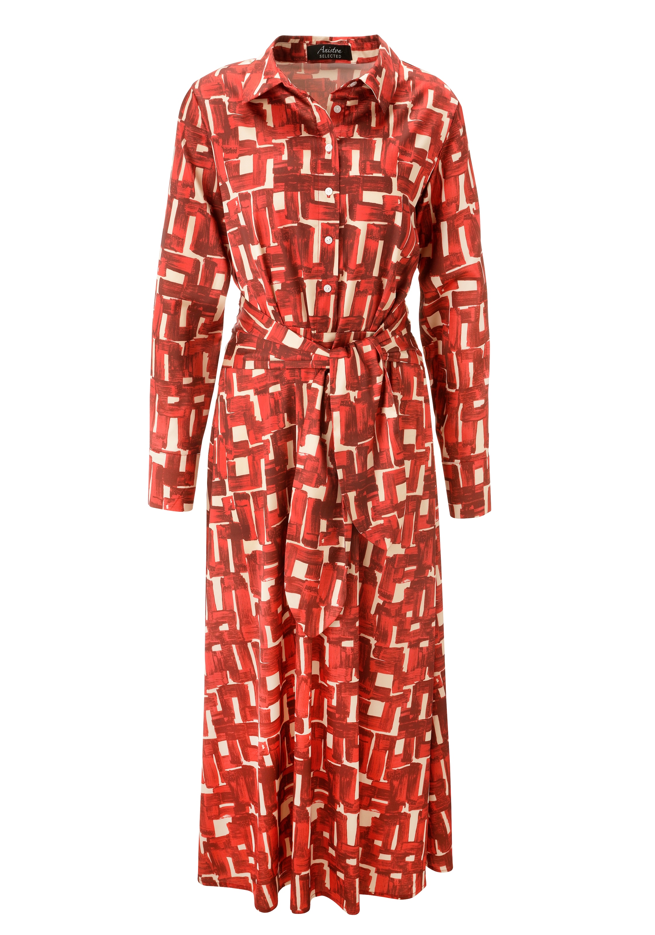 Aniston SELECTED Blusenkleid abstrakten, farbharmonischen Druckmuster - NEUE KOLLEKTION