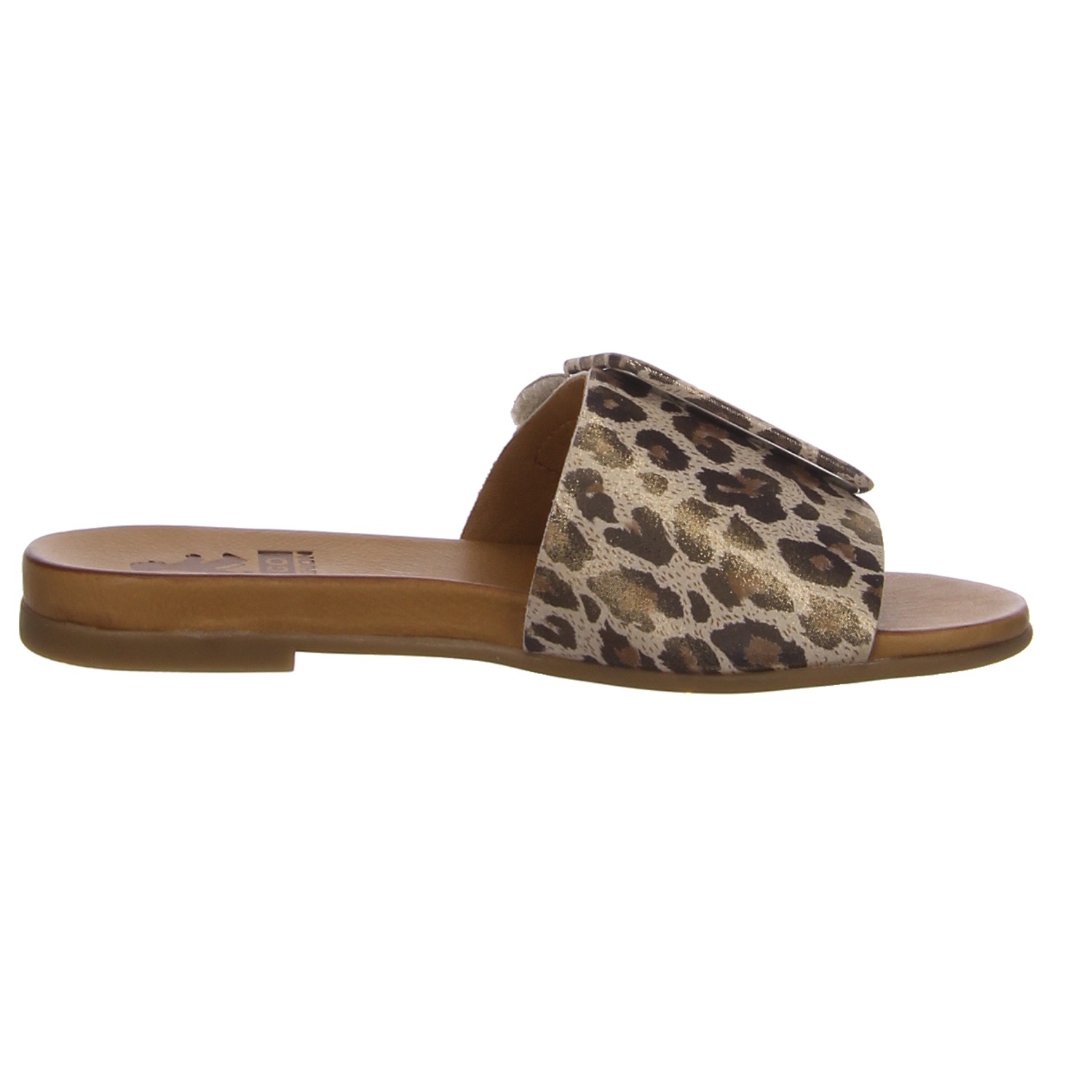 2 Go Damenpantolette leoprint braun