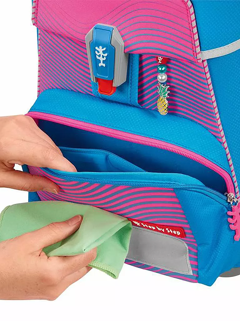 STEP BY STEP Schultaschen Set 5tlg SPACE Neon Kolibri Kaja  pink