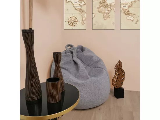Poire intérieur en polyester Wild 70 x 90 cm Gris