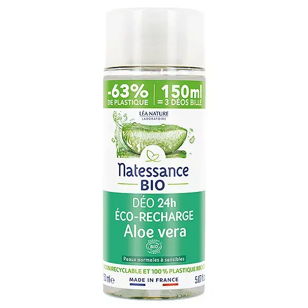 Desodorante Orgânico Natessance 24h Aloe Vera Eco-Refill 150ml