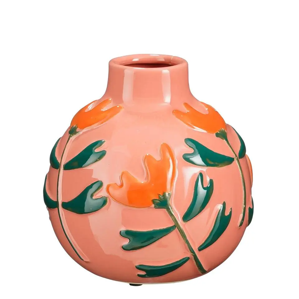 Mica Decorations Ava Vaas - H20 x Ø20 cm - Keramiek - Roze